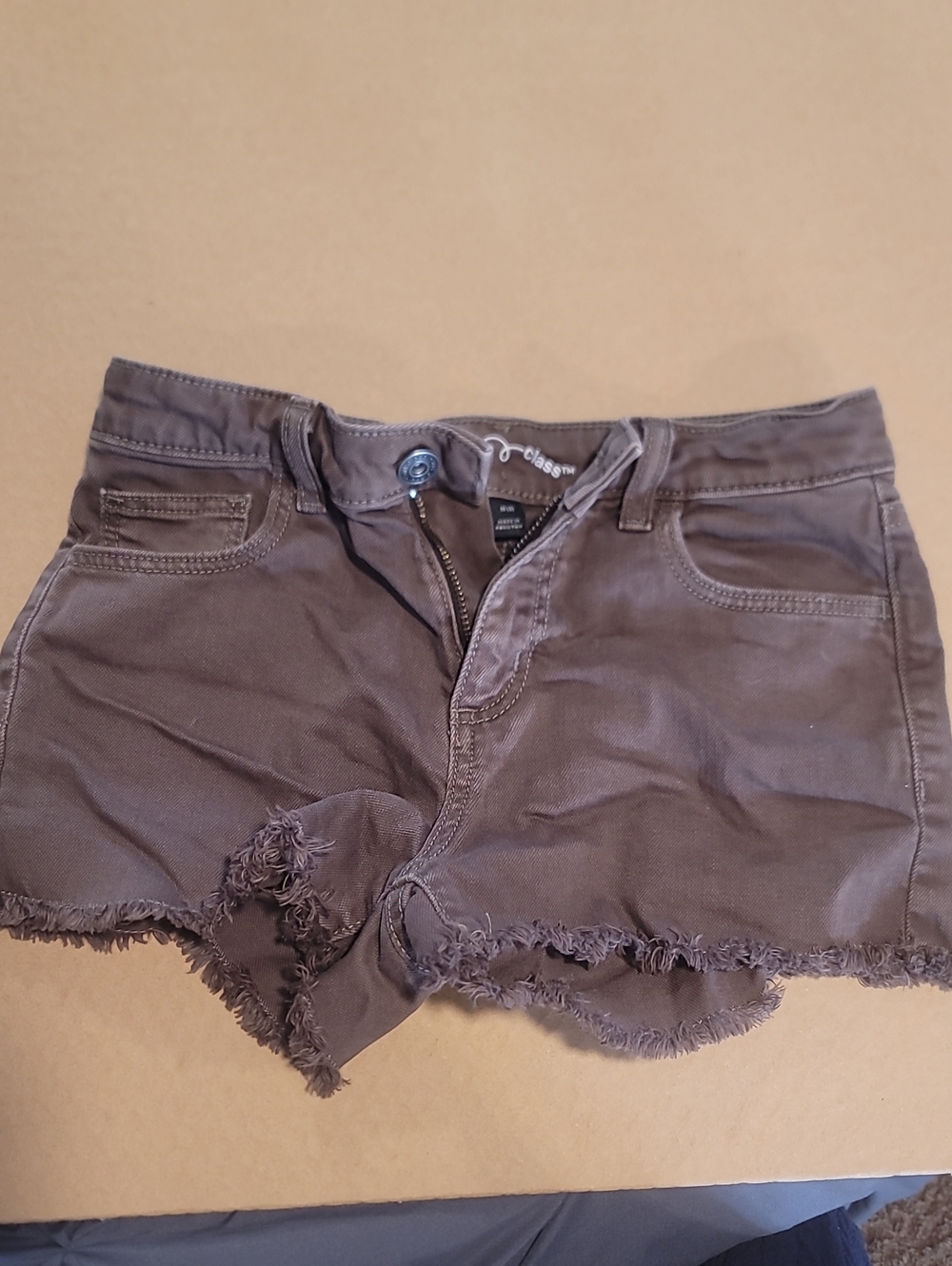 art class Women's Distressed Jean Shorts in Brown Size Medium